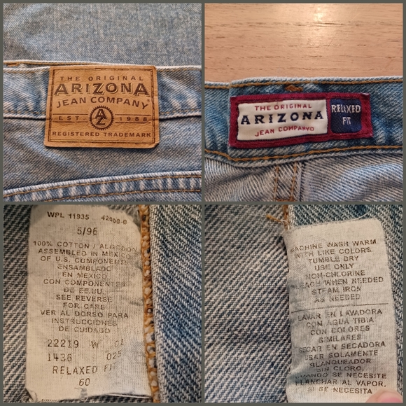 MEN'S ARIZONA JEAN COMPANY JEANS SUZE 60 - Picture 3 of 13